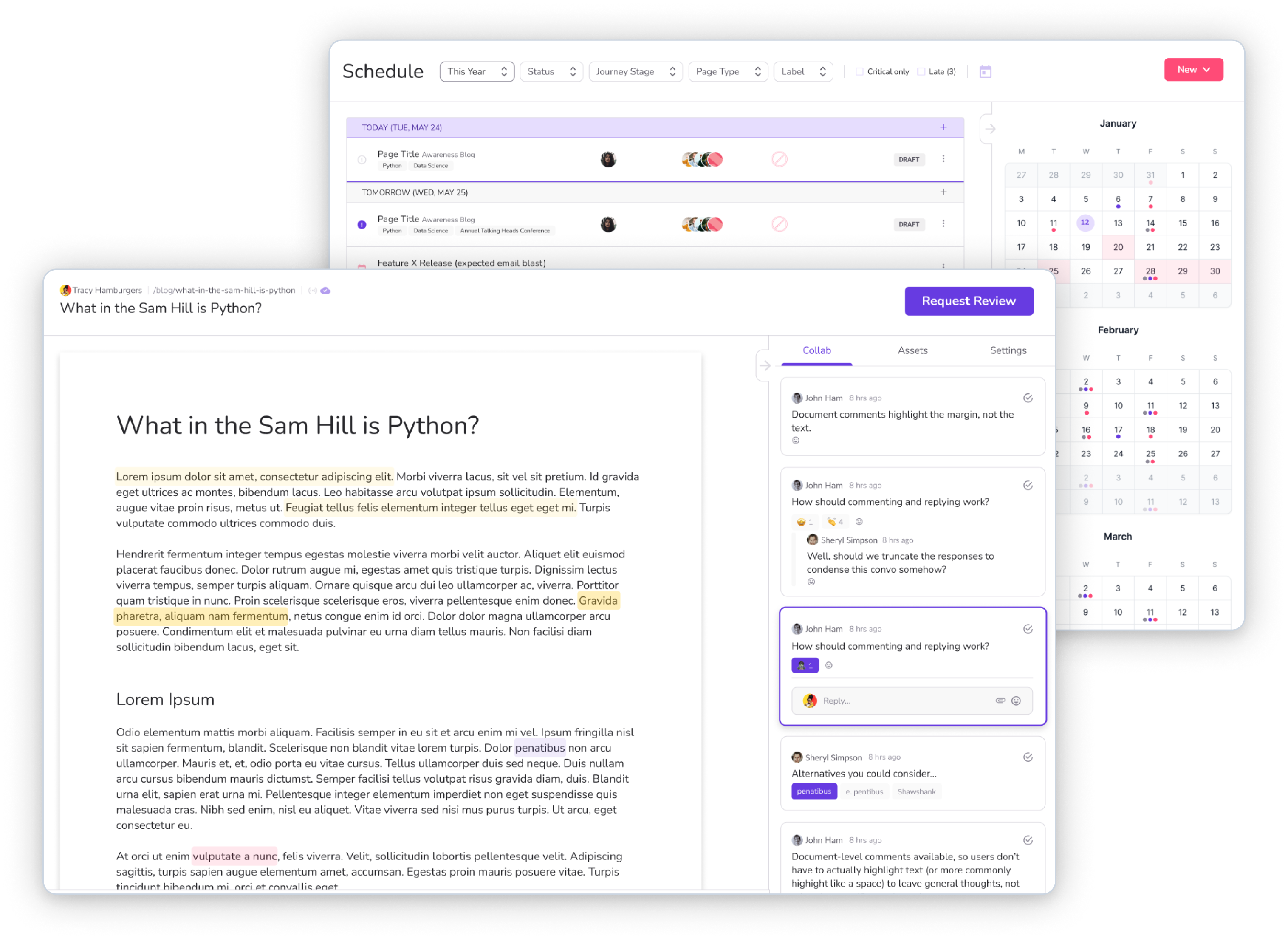 The power of a google docs style collaboration experience integrated into the marketing workflow to streamline operations. 