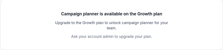 The same gated surface for a member without billing access, showing the ask-your-admin line instead of a button