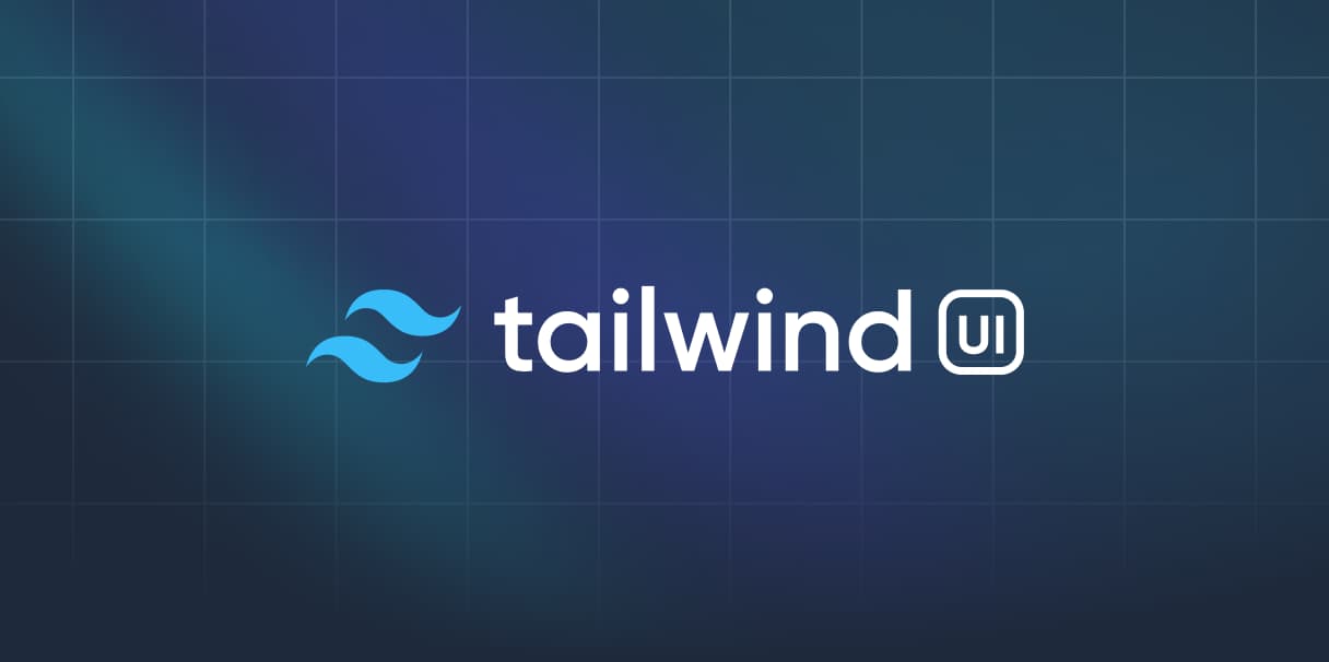 A blue and white logo for Tailwind UI